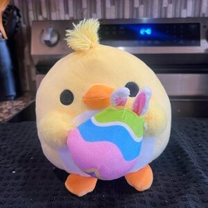 Yellow Plush Chick with Easter Egg